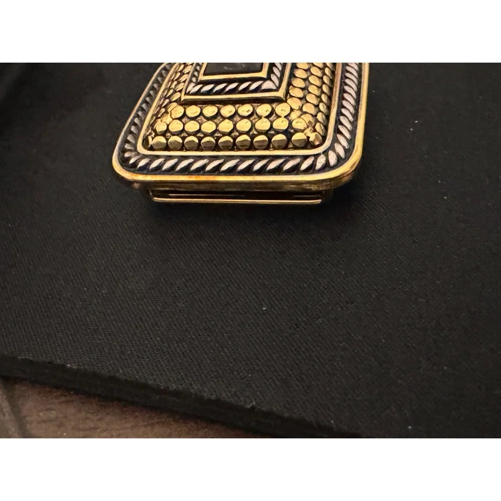 Vintage Paquette Mixed Metal‎ 2 Piece Interlocking Belt Buckle Rhinestone